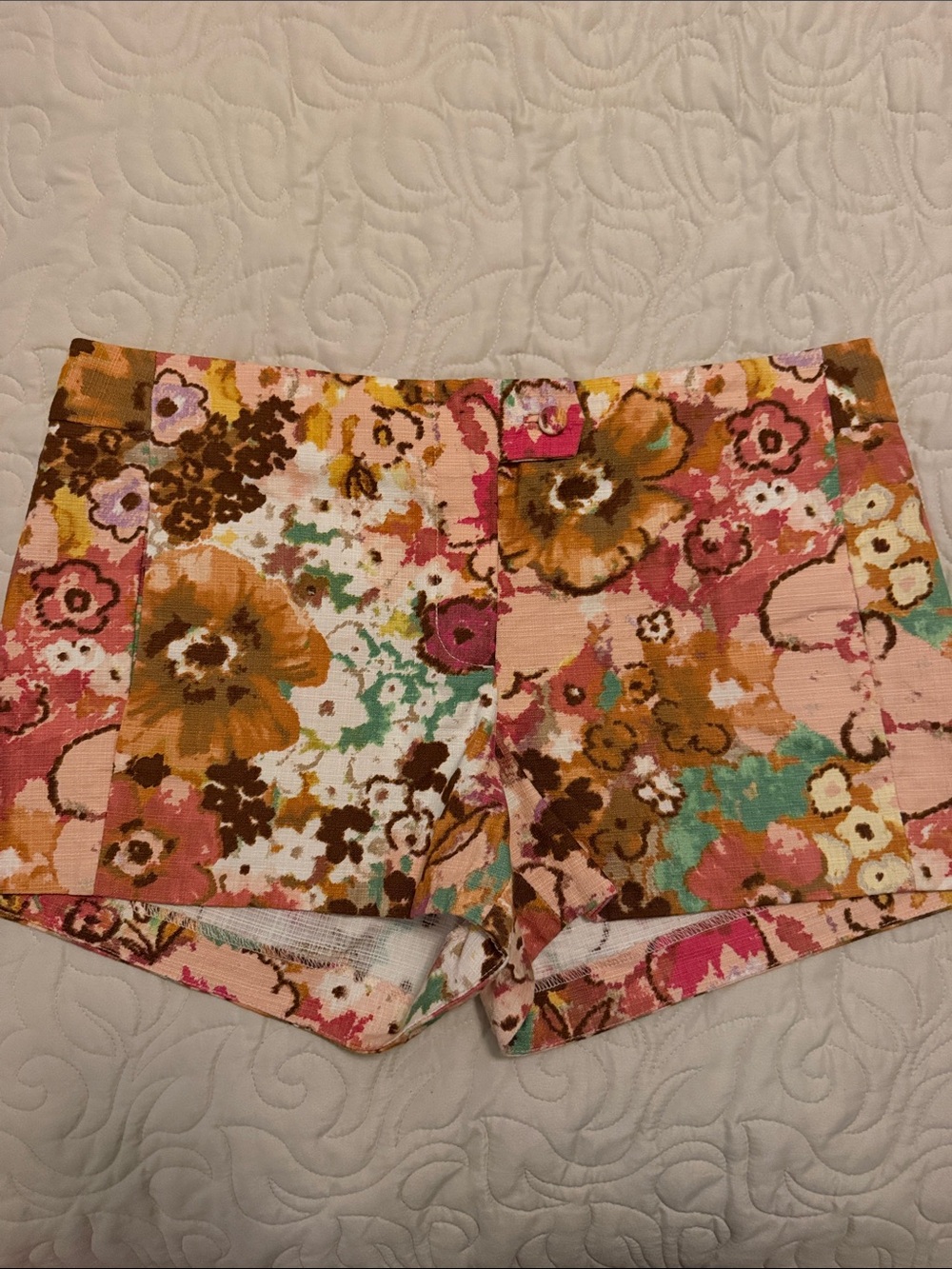J Crew Floral Print Women's Shorts - Pink & Multi